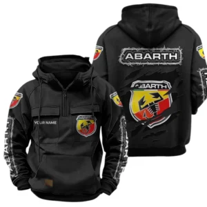 Abarth Quarter Zip Hoodie, Sports Hoodie Multi-Pockets, Custom Name TN240525Y41HJRCT3ABA