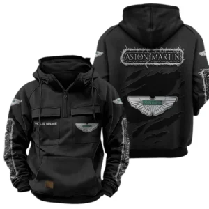 Aston Martin Quarter Zip Hoodie, Sports Hoodie Multi-Pockets, Custom Name TN240525Y41HJRCT3ASM