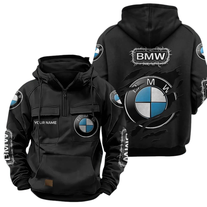 BMW Quarter Zip Hoodie, Sports Hoodie Multi-Pockets, Custom Name TN240525Y41HJRCT3BMW BMW Quarter Zip Hoodie, Sports Hoodie Multi-Pockets, Custom Name TN240525Y41HJRCT3BMW