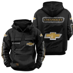 Chevrolet Quarter Zip Hoodie Sports Hoodie Multi-Pockets Custom Name TN240525Y41HJRCT3CRL