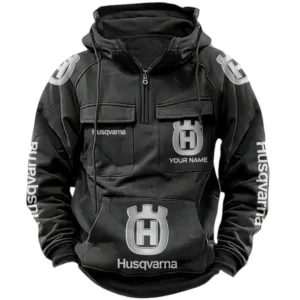 Husqvarna Motorcycles Quarter Zip Hoodie Sports Hoodie Multi-Pockets Custom Name TN250525Y41HJRCT1HUM