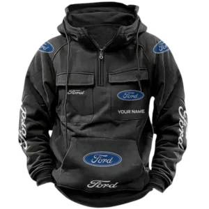 Ford Quarter Zip Hoodie Sports Hoodie Multi-Pockets Custom Name TN250525Y41HJRCT3FOR