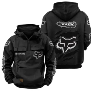Fox Racing Quarter Zip Hoodie Sports Hoodie Multi-Pockets Custom Name TN250525Y41HJRCT3FRA