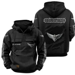 Honda Gold Wing Quarter Zip Hoodie Sports Hoodie Multi-Pockets Custom Name TN250525Y41HJRCT3HGW