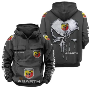 Abarth Quarter Zip Hoodie, Sports Hoodie Multi-Pockets, Custom Name TN240525Y41HJRCT2ABA
