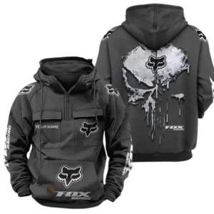 Fox Racing Quarter Zip Hoodie Sports Hoodie Multi-Pockets Custom Name TN250525Y41HJRCT2FRA