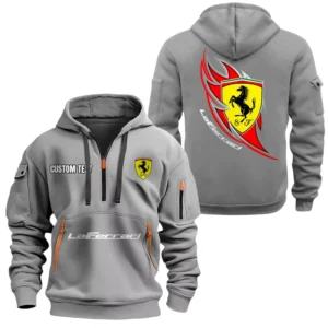 Ferrari Half Zip Hoodie, Sport Hooded Multi-Pocket, Custom Name TN040625Y25QZ2HCT1FER