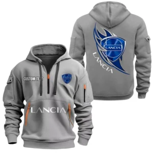 Lancia Half Zip Hoodie, Sport Hooded Multi-Pocket, Custom Name TN040625Y25QZ2HCT1LAN