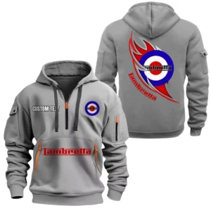 Lambretta Half Zip Hoodie, Sport Hooded Multi-Pocket, Custom Name TN040625Y25QZ2HCT1LBA