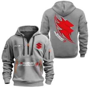 Suzuki Hayabusa Half Zip Hoodie Sports Hooded Multi-Pocket, Custom Name TN040625Y25QZ2HCT1SUZ