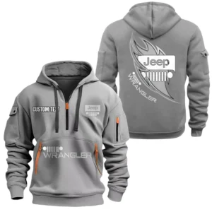 Jeep Half Zip Hoodie, Sport Hooded Multi-Pocket, Custom Name TN040625Y25QZ2HCT2JEE