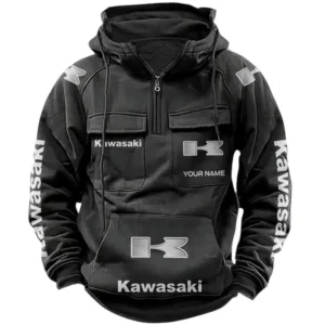 Kawasaki Quarter Zip Hoodie Sports Hoodie Multi-Pockets Custom Name TN020625Y41HJRCT1KAM