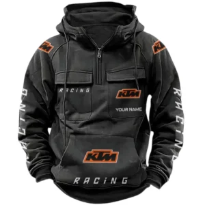 KTM Racing Quarter Zip Hoodie Sports Hoodie Multi-Pockets Custom Name TN020625Y41HJRCT1KTM