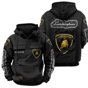 Lamborghini Quarter Zip Hoodie Sports Hoodie Multi-Pockets Custom Name TN020625Y41HJRCT1LAM