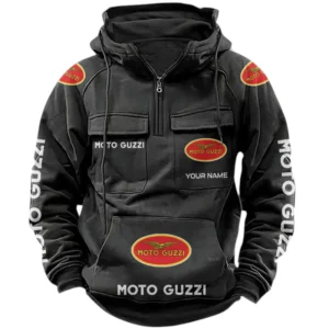 Moto Guzzi Quarter Zip Hoodie Sports Hoodie Multi-Pockets Custom Name TN020625Y41HJRCT1MOG