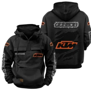 KTM Racing Quarter Zip Hoodie Sports Hoodie Multi-Pockets Custom Name TN020625Y41HJRCT3KTM