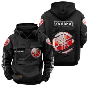 Yamaha Motor Quarter Zip Hoodie Sports Hoodie Multi-Pockets Custom Name TN040625Y41HJRCT3YAM