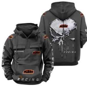 KTM Racing Quarter Zip Hoodie Sports Hoodie Multi-Pockets Custom Name TN020625Y41HJRCT2KTM