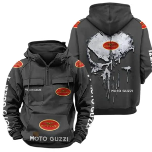Moto Guzzi Quarter Zip Hoodie Sports Hoodie Multi-Pockets Custom Name TN020625Y41HJRCT2MOG