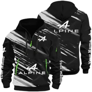 Alpine Half Zip Hoodie All Over Prints Multi-Pockets Custom Name