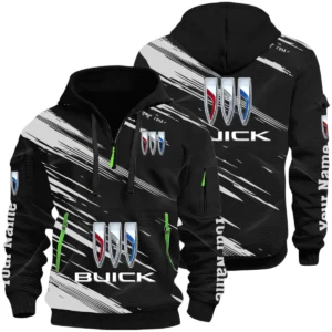 Buick Half Zip Hoodie All Over Prints Multi-Pockets Custom Name