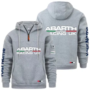 Abarth Racing UK Quarter Zip Pullover Hoodie Custom Name