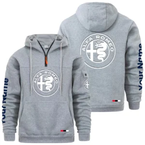Alfa Romeo Quarter Zip Pullover Hoodie Custom Name
