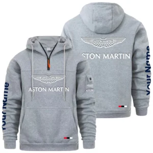 Aston Martin Quarter Zip Pullover Hoodie Custom Name