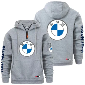 BMW Quarter Zip Pullover Hoodie Custom Name