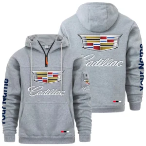 Cadillac Quarter Zip Pullover Hoodie Custom Name