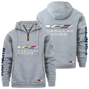 Cadillac Racing Quarter Zip Pullover Hoodie Custom Name