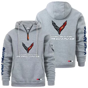 Corvette Racing Quarter Zip Pullover Hoodie Custom Name