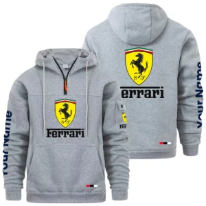 Ferrari Quarter Zip Pullover Hoodie Custom Name