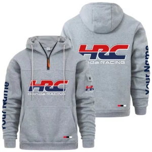 HRC Honda Racing Quarter Zip Pullover Hoodie Custom Name