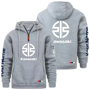 Kawasaki Motors Quarter Zip Pullover Hoodie Custom Name