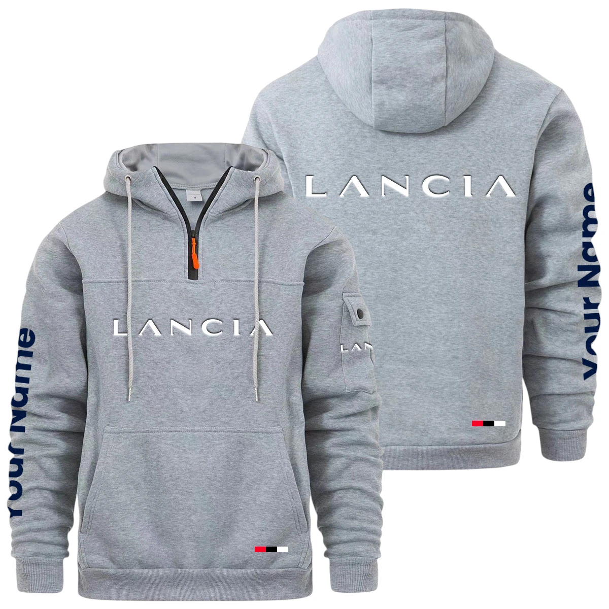 Lancia Quarter Zip Pullover Hoodie Custom Name Lancia Quarter Zip Pullover Hoodie Custom Name