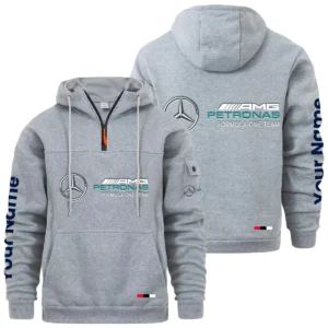 Mercedes-AMG Petronas Racing Quarter Zip Pullover Hoodie Custom Name
