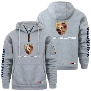 Porsche Quarter Zip Pullover Hoodie Custom Name