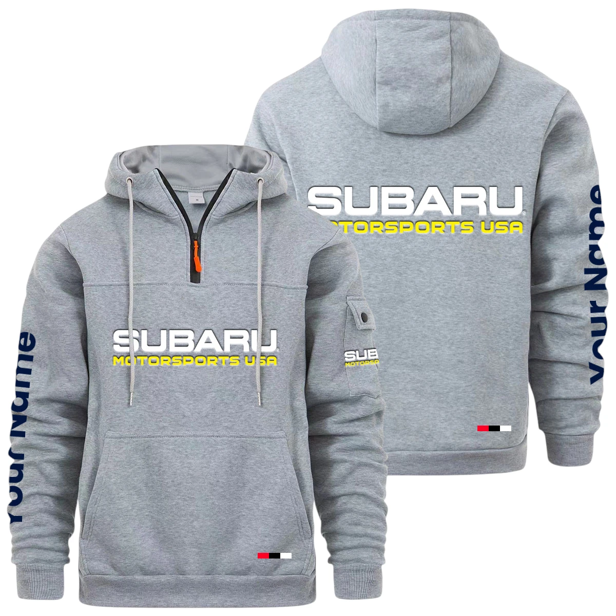 Subaru Motorsports USA Racing Quarter Zip Pullover Hoodie Custom Name Subaru Motorsports USA Racing Quarter Zip Pullover Hoodie Custom Name