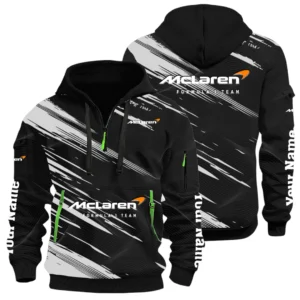 McLaren Racing Limited Half Zip Hoodie All Over Prints, Multi-Pockets Custom Name