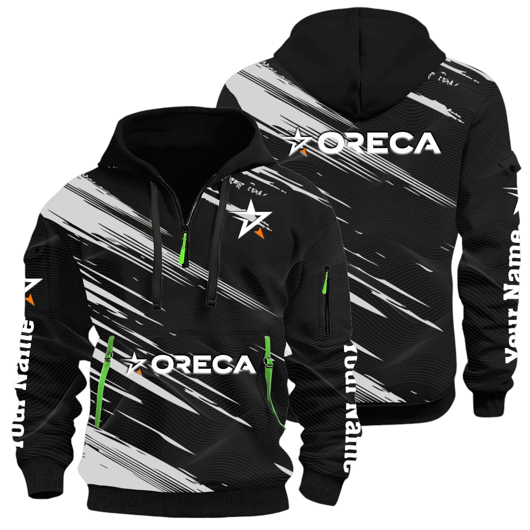 Oreca Racing Team Half Zip Hoodie All Over Prints, Multi-Pockets Custom Name Oreca Racing Team Half Zip Hoodie All Over Prints, Multi-Pockets Custom Name
