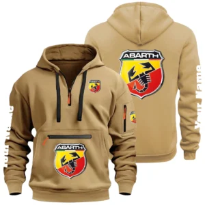 Abarth Half Zip Hoodie Multi Zipper Pocket Custom Name