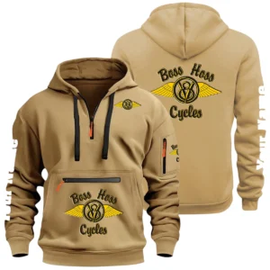 Boss Hoss Cycles Half Zip Hoodie Multi Zipper Pocket Custom Name