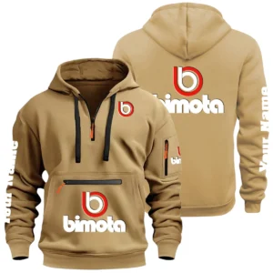 Bimota Half Zip Hoodie Multi Zipper Pocket Custom Name