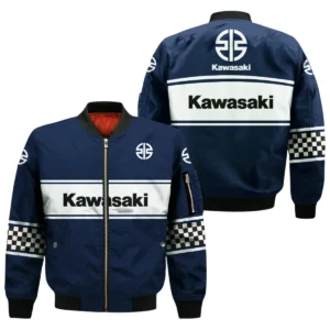 Kawasaki Motors All Over Prints Bomber Jacket