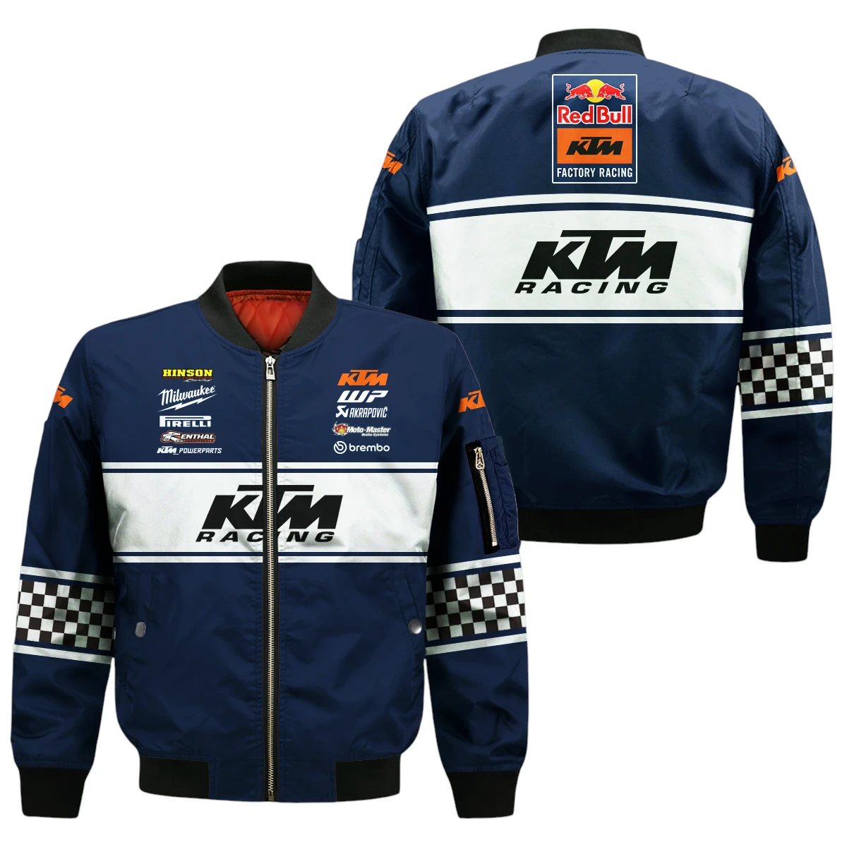 Red Bull KTM Factory Racing All Over Prints Bomber Jacket Red Bull KTM Factory Racing All Over Prints Bomber Jacket