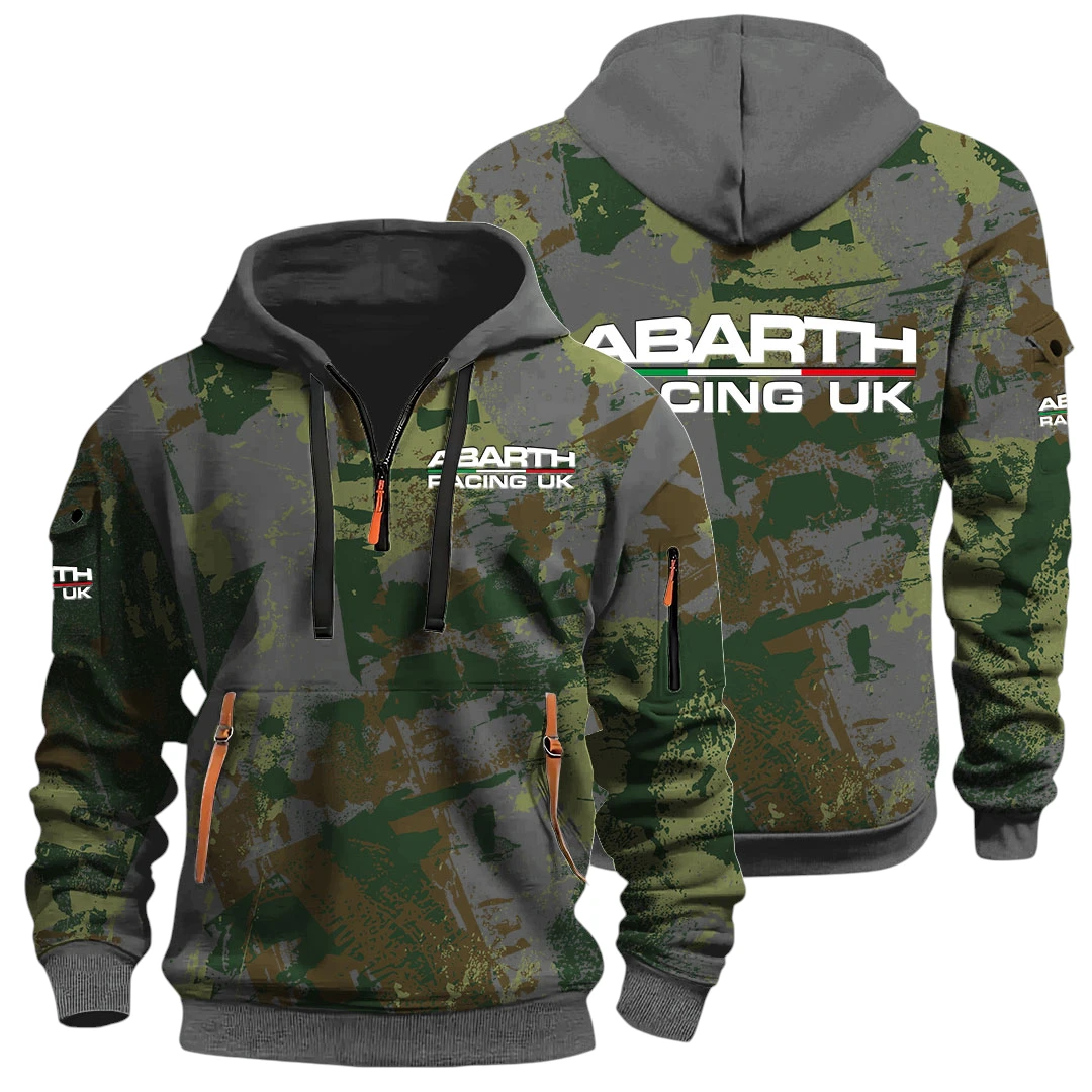 Abarth Racing UK Half Zip Hoodie All Over Prints Sports Hoodie Style Custom Name Abarth Racing UK Half Zip Hoodie All Over Prints Sports Hoodie Style Custom Name