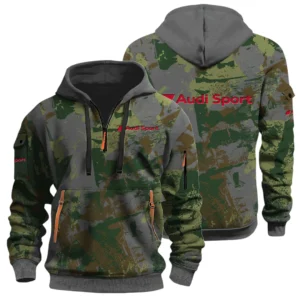 Audi Sport Racing Half Zip Hoodie All Over Prints Sports Hoodie Style Custom Name