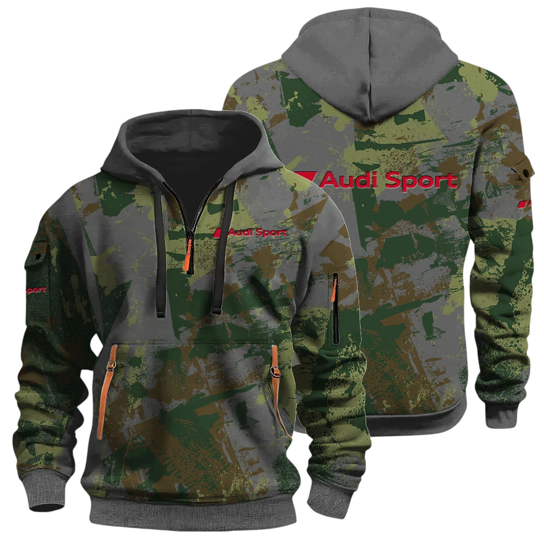 Audi Sport Racing Half Zip Hoodie All Over Prints Sports Hoodie Style Custom Name Audi Sport Racing Half Zip Hoodie All Over Prints Sports Hoodie Style Custom Name
