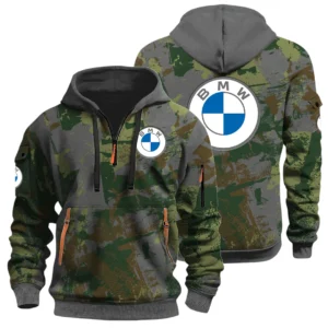 BMW Half Zip Hoodie All Over Prints Sports Hoodie Style Custom Name